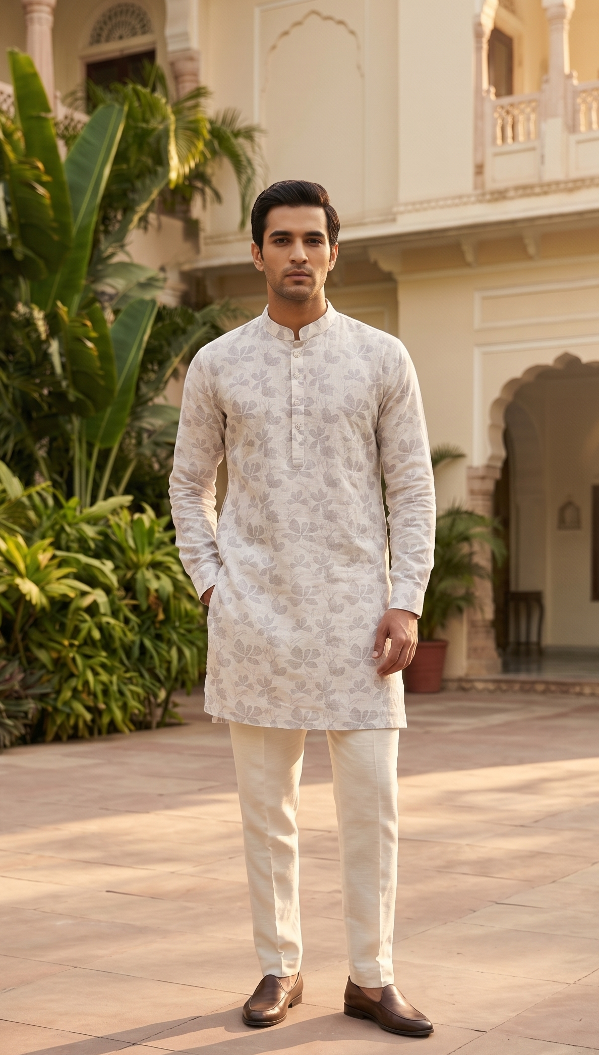 Ivory Floral Kur