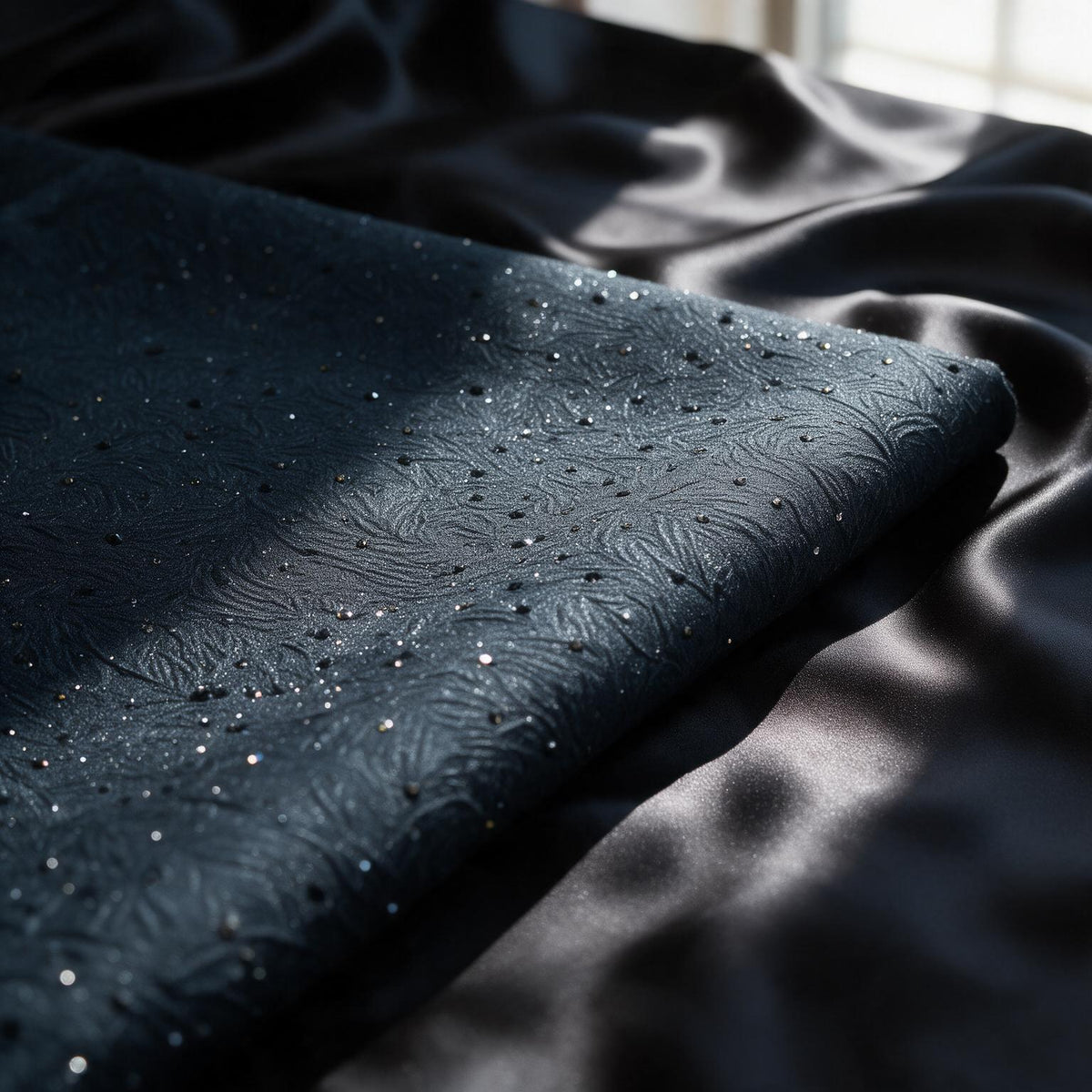 The Charcoal Sitara Sherwani - fabric detail