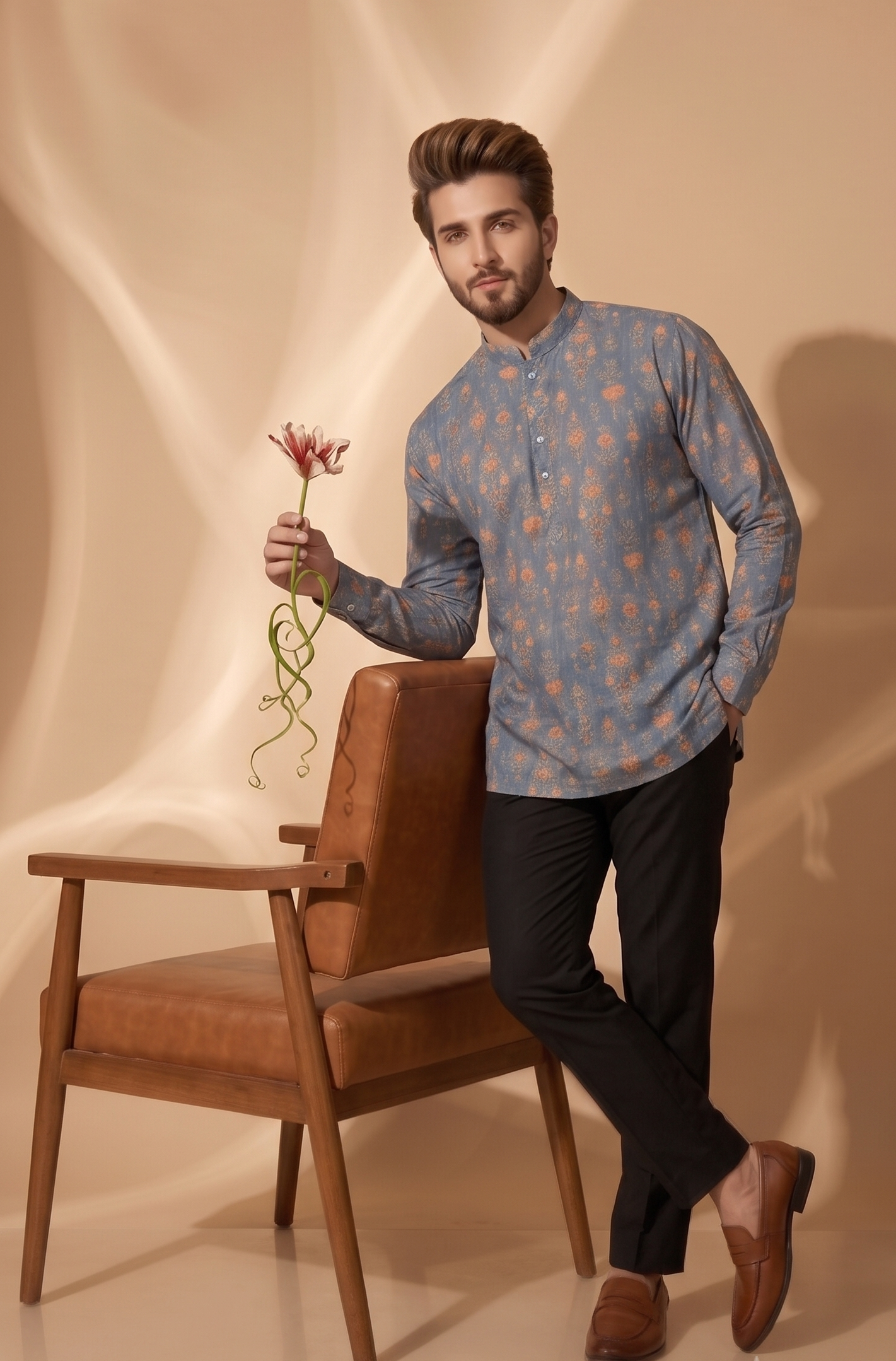 Short kurta / kurta shirt (hip-length) — contemporary fusion silhouette