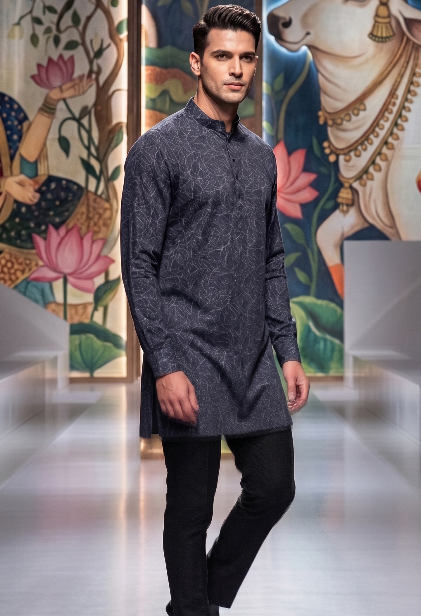 Short kurta / kurta shirt (hip-length) — Indo-western fusion cut