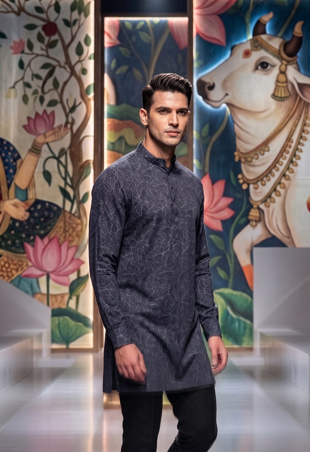 Short kurta / kurta shirt (hip-length) — Indo-western fusion cut
