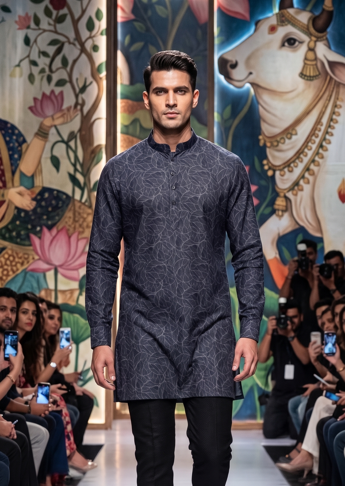 Short kurta / kurta shirt (hip-length) — Indo-western fusion cut