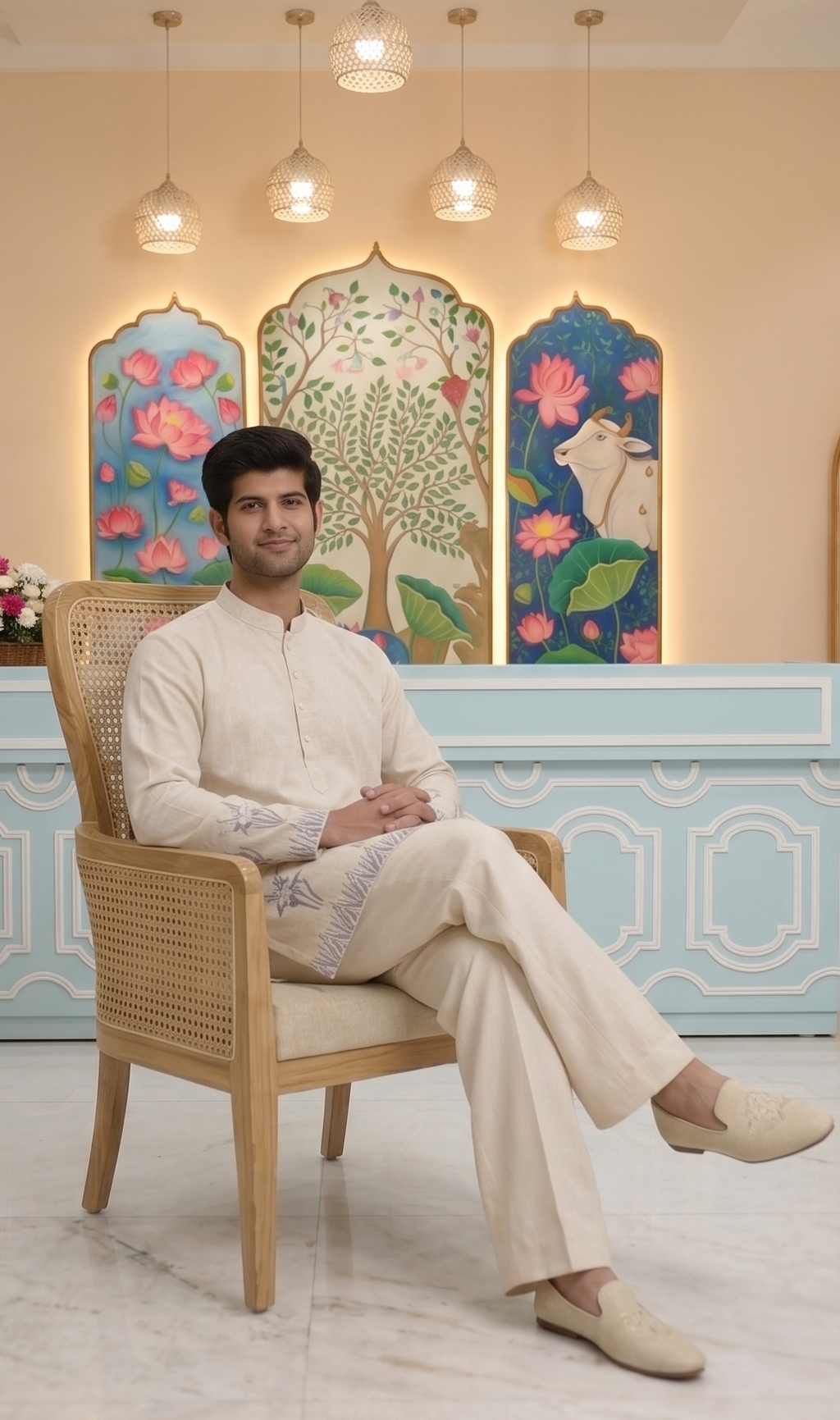 Straight-cut kurta premium linen