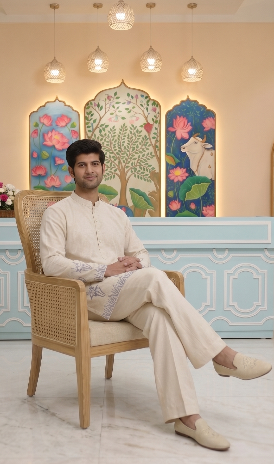 Straight-cut kurta premium linen