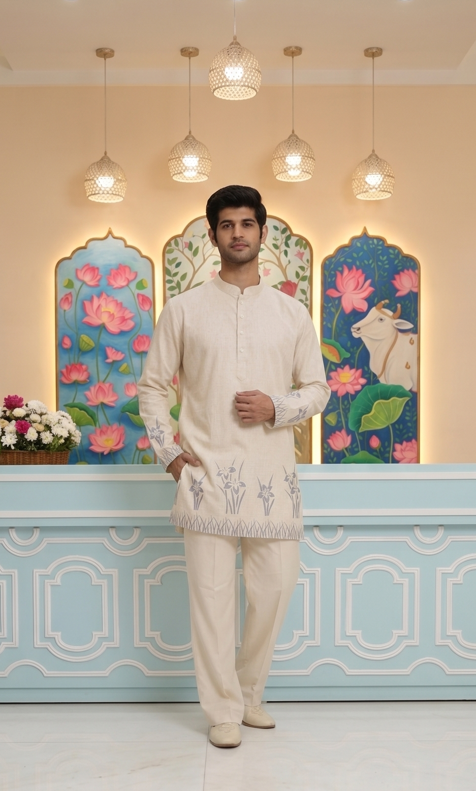 Straight-cut kurta premium linen