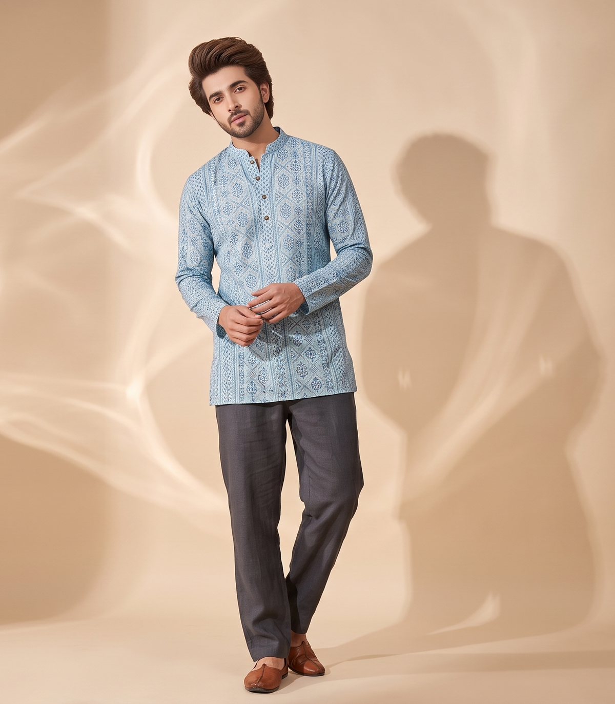 Top — Printed Short Kurta