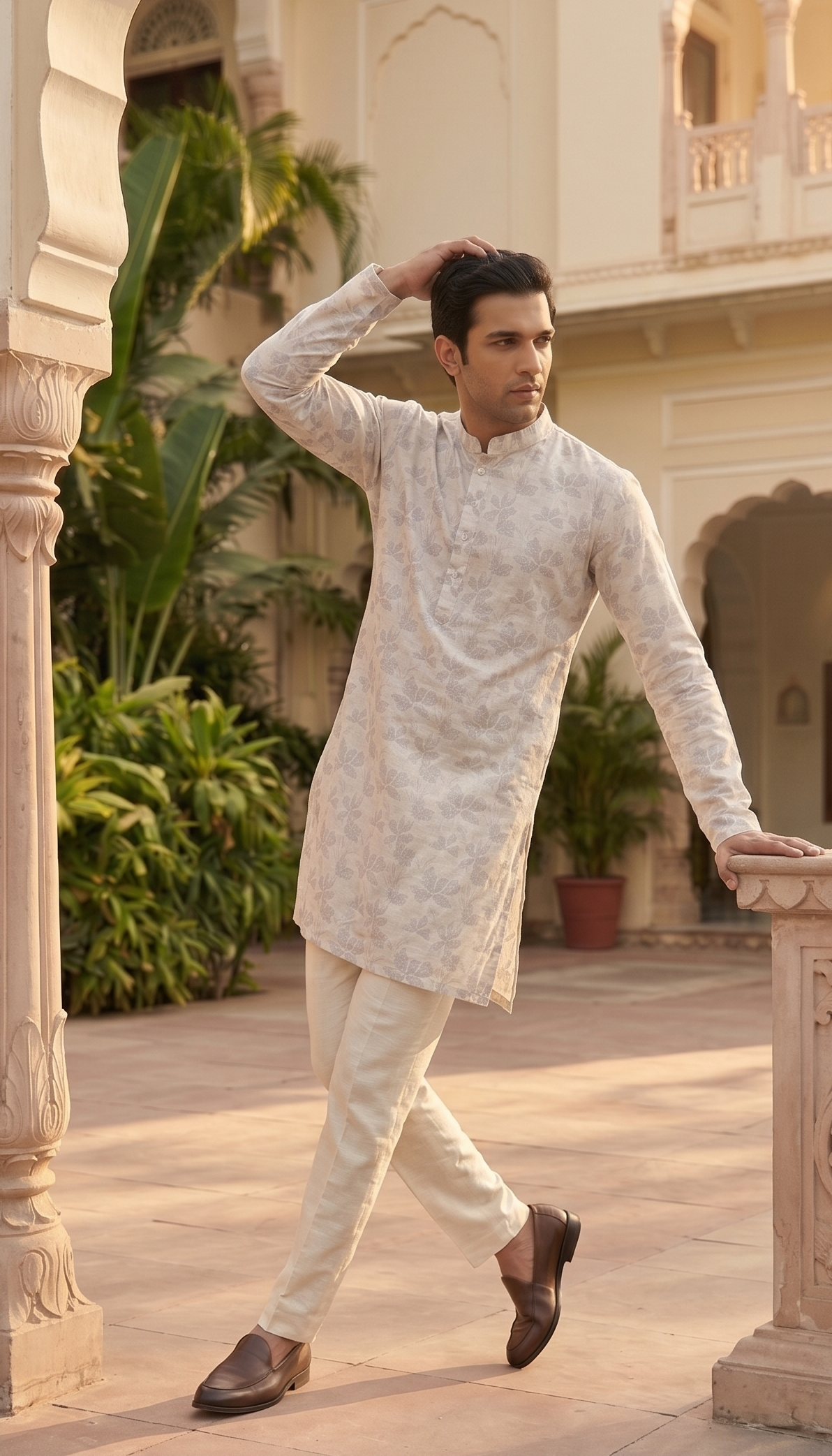 Ivory Floral Kur