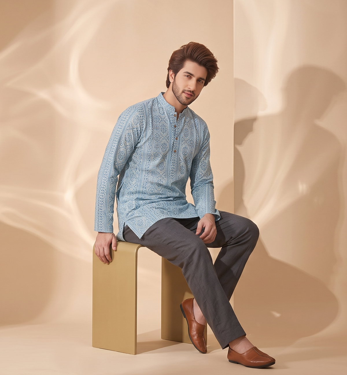 Top — Printed Short Kurta