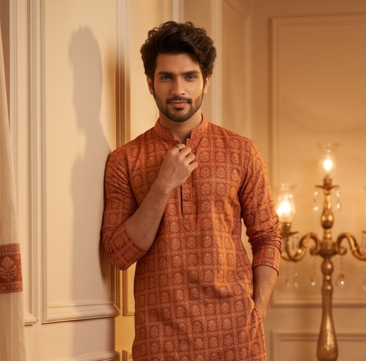 Printed Short Kurta sky blue short kurta