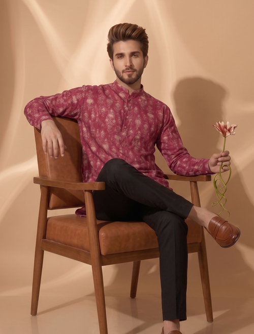 Short kurta / kurta shirt (hip-length) — contemporary fusion silhouette