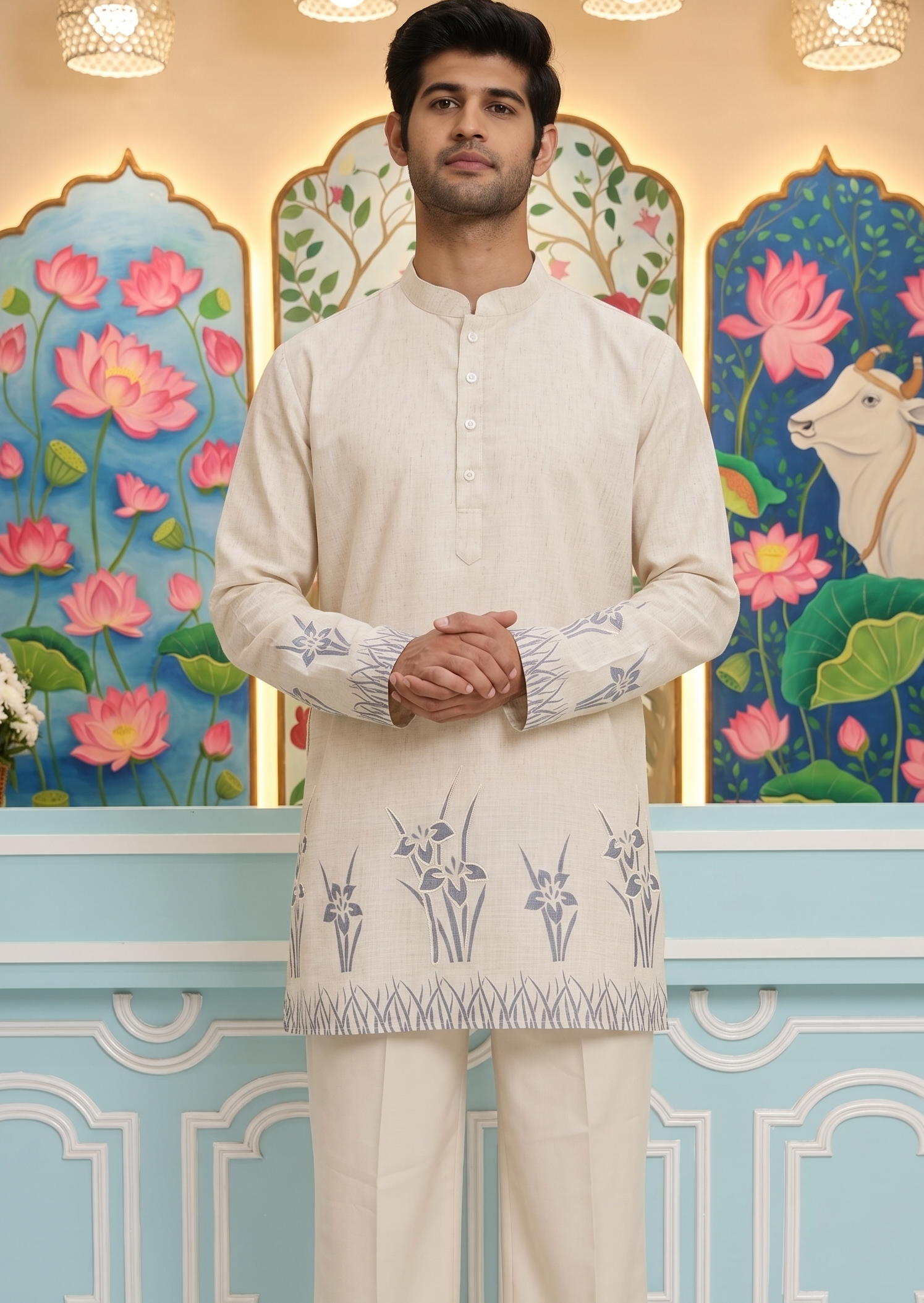 Straight-cut kurta premium linen