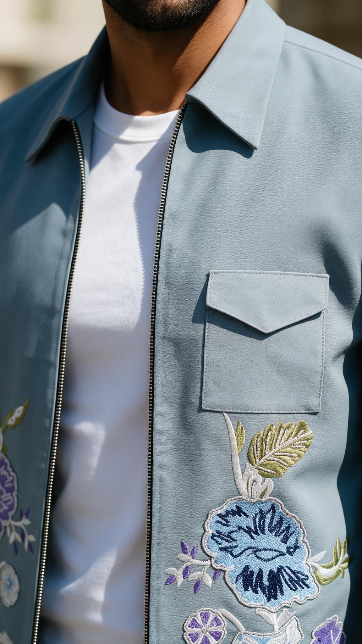 The Sage Bagh Blouson - close up