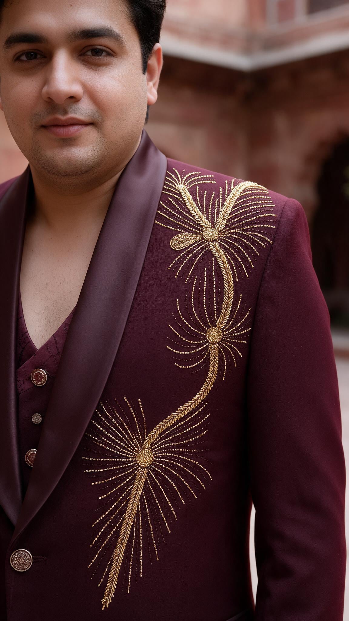 The Anaar Firework Tuxedo - fabric detail