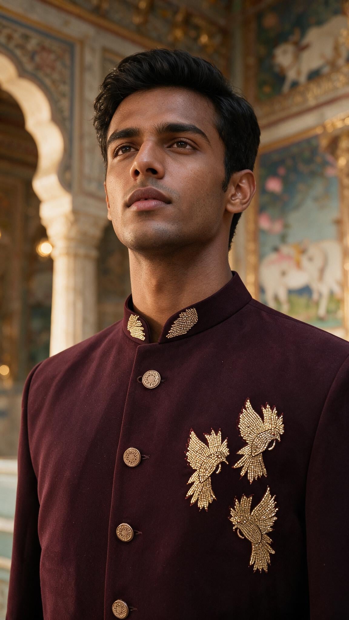 The Wine Velvet Parinda - close up