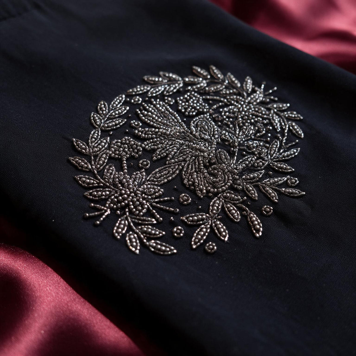 The Silver Guldasta Waistcoat - fabric detail