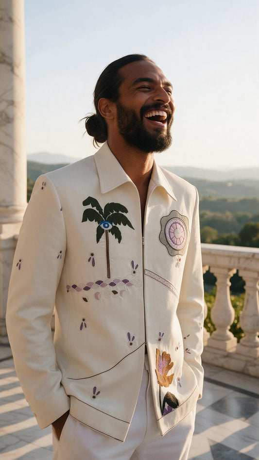 The Nazar Palm Jacket - full length