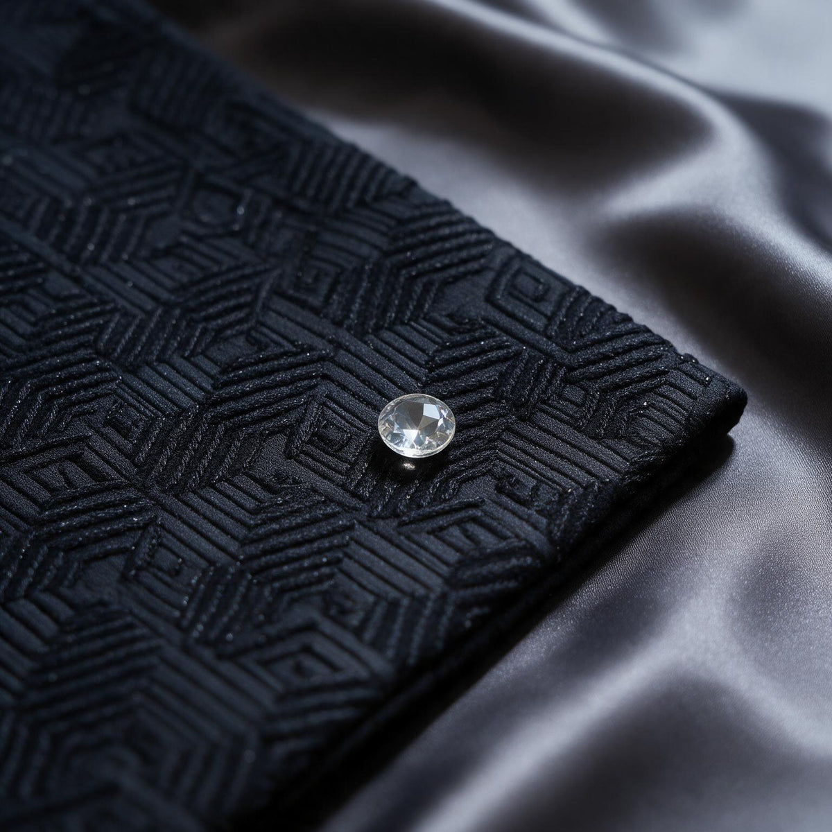 The Black Hexa Waistcoat - fabric detail