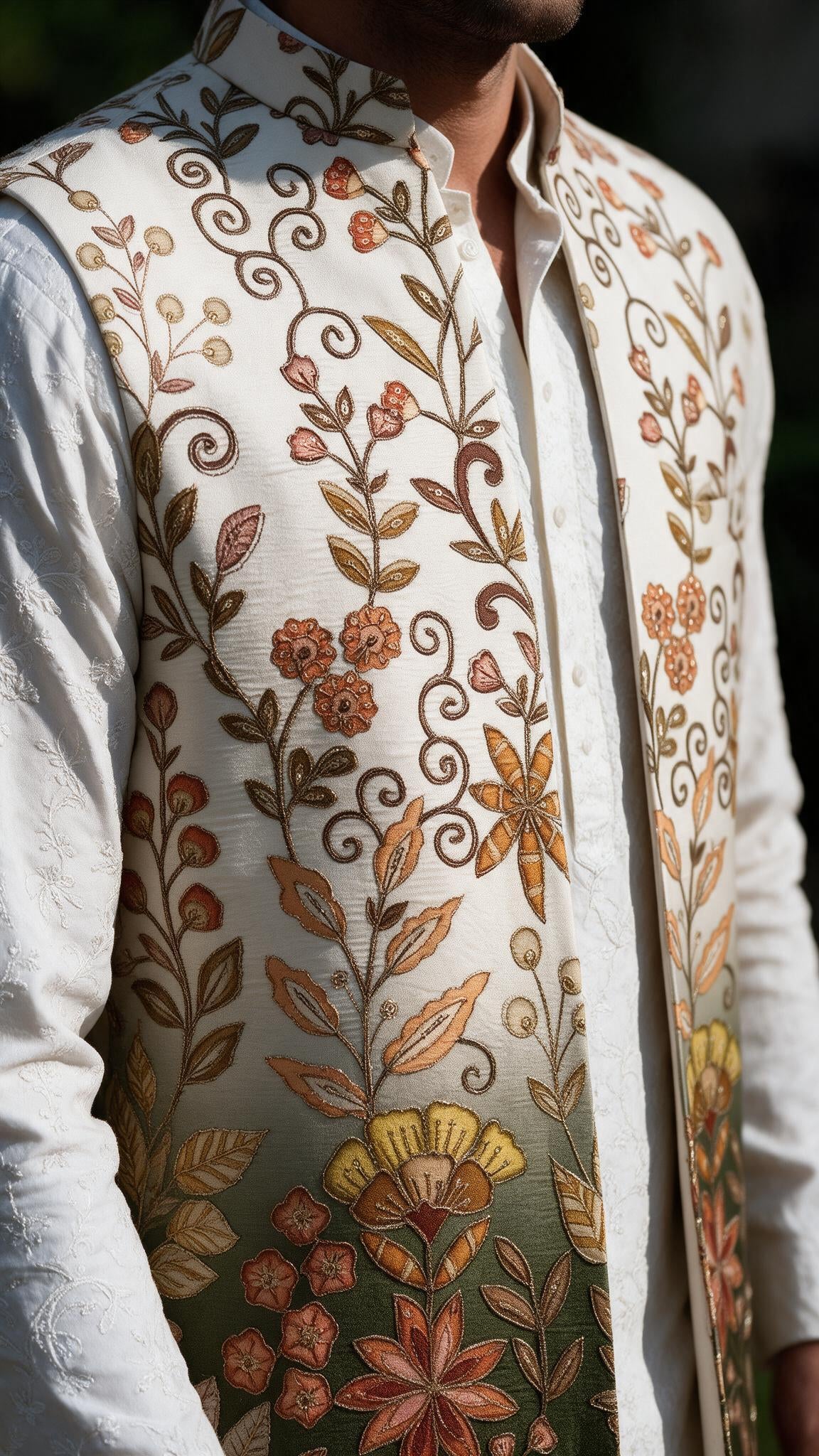 The Ombre Bagh Sherwani - close up