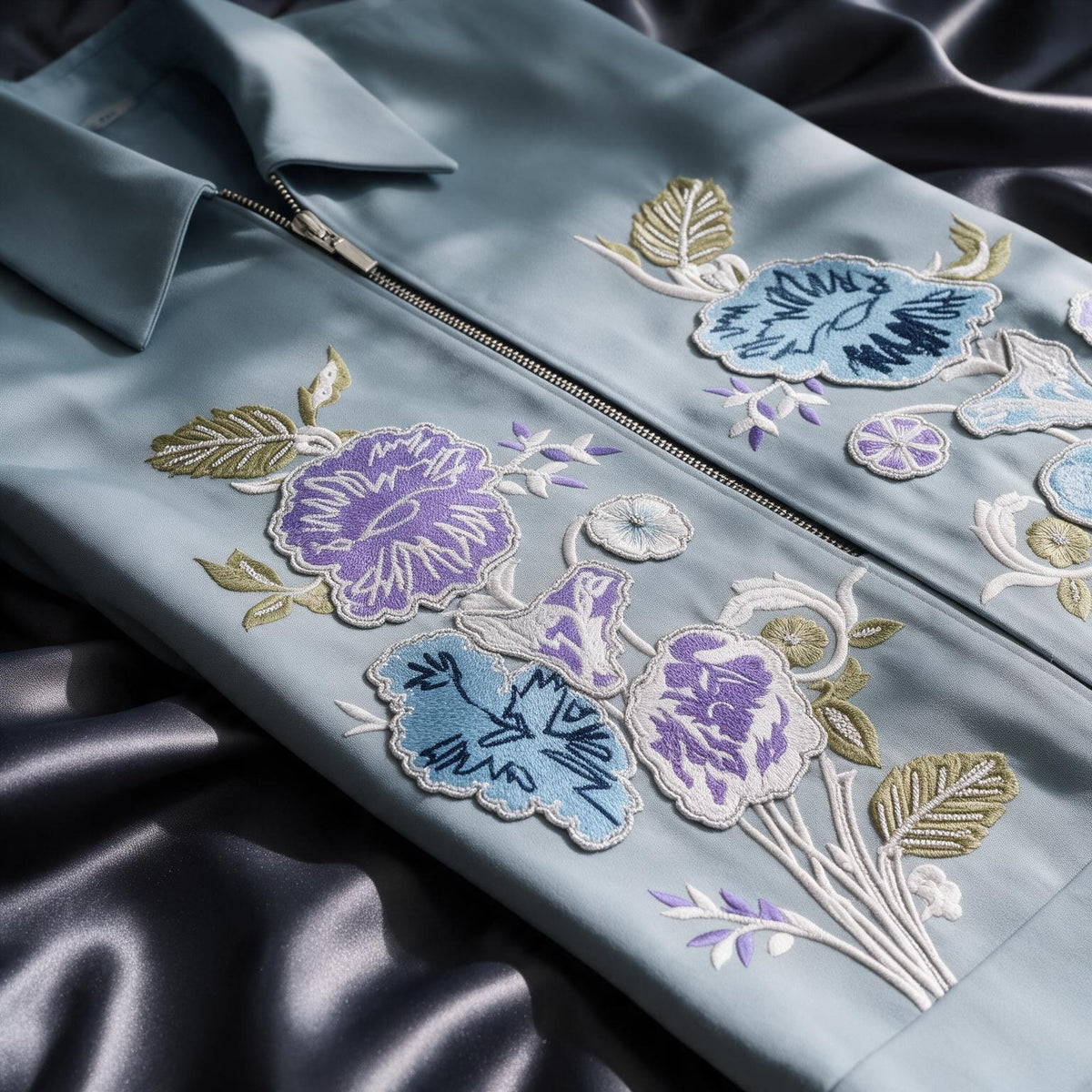 The Sage Bagh Blouson - fabric detail