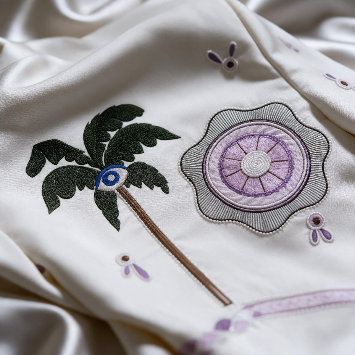 The Nazar Palm Jacket - fabric detail