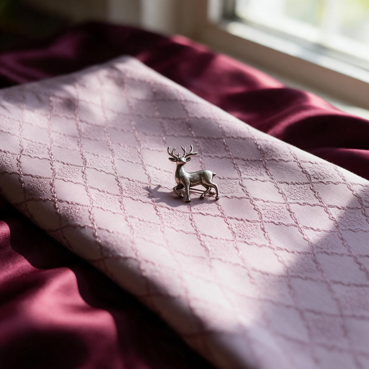 The Mauve Jaali Waistcoat - fabric detail