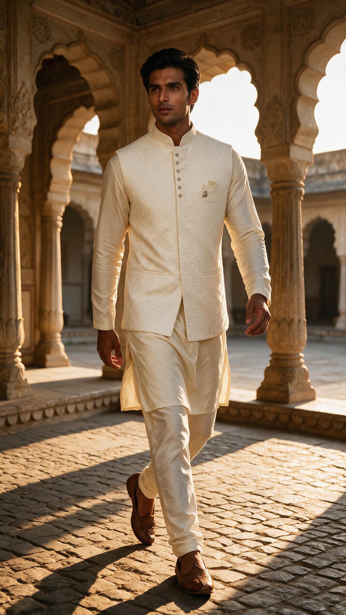 The Ivory Court Waistcoat — walking