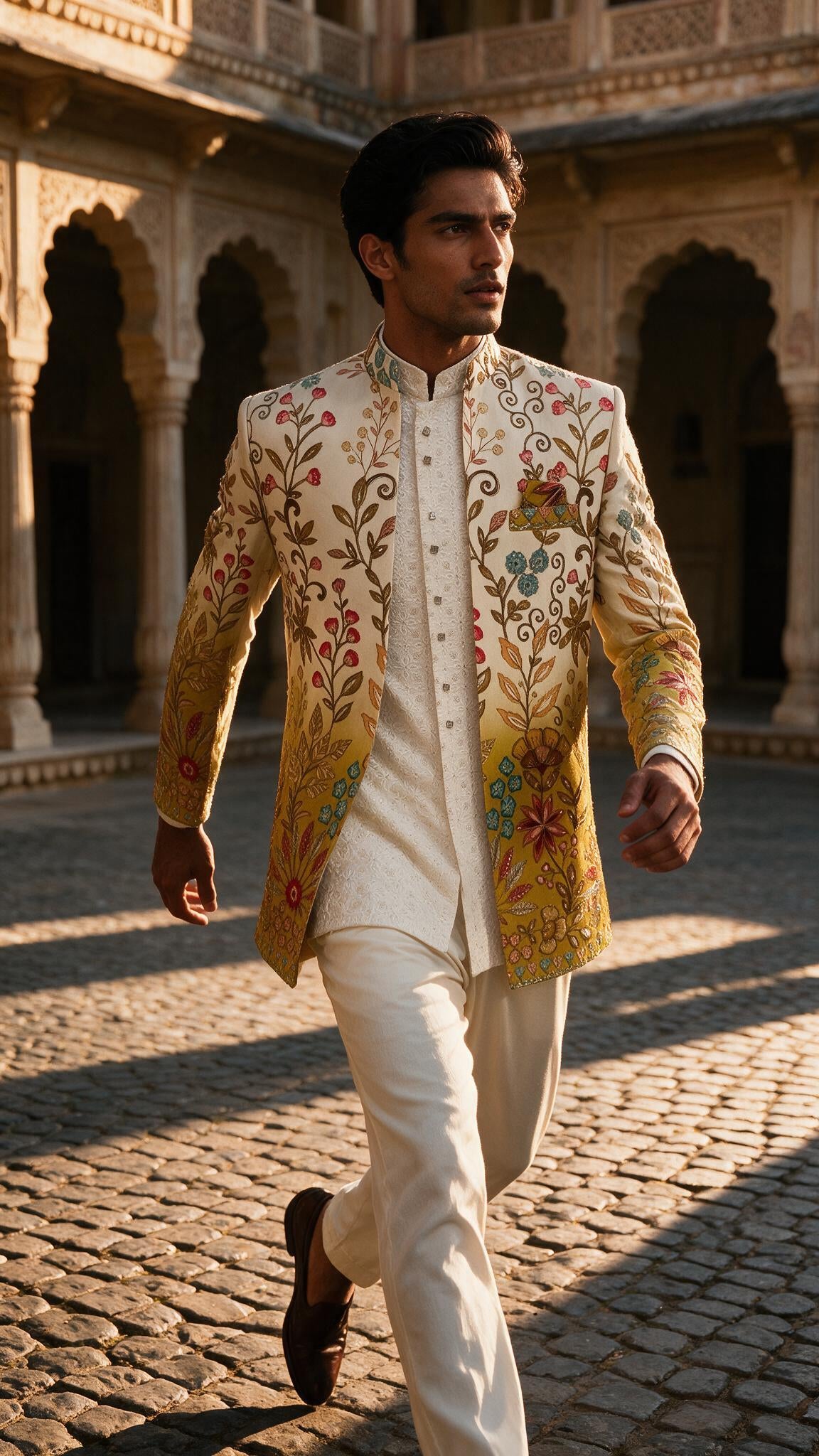 The Garden of Udaipur Jacket — walking