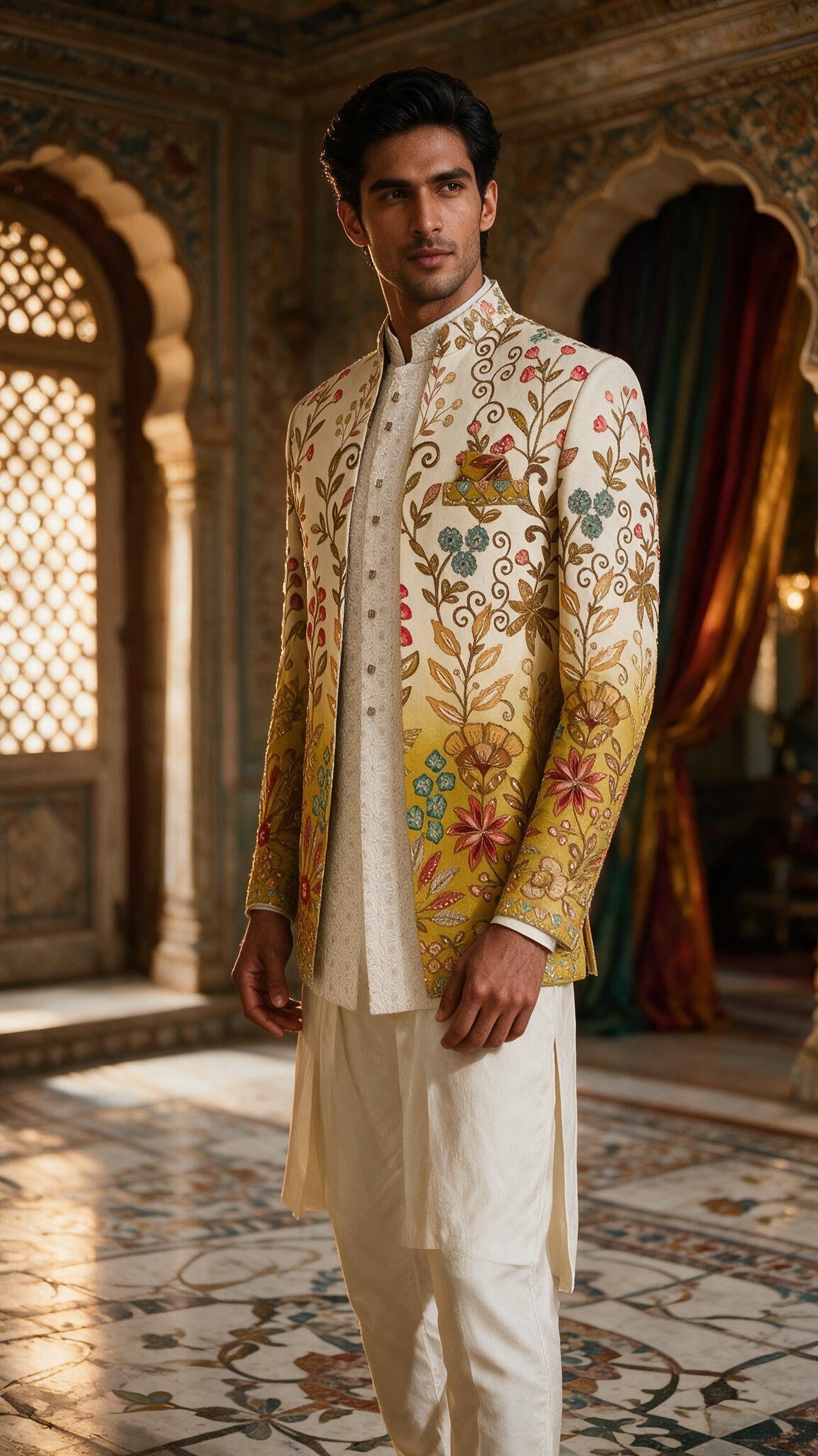 The Garden of Udaipur Jacket — full body